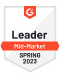 G2 2023 Leader - Mid-Market award icon
