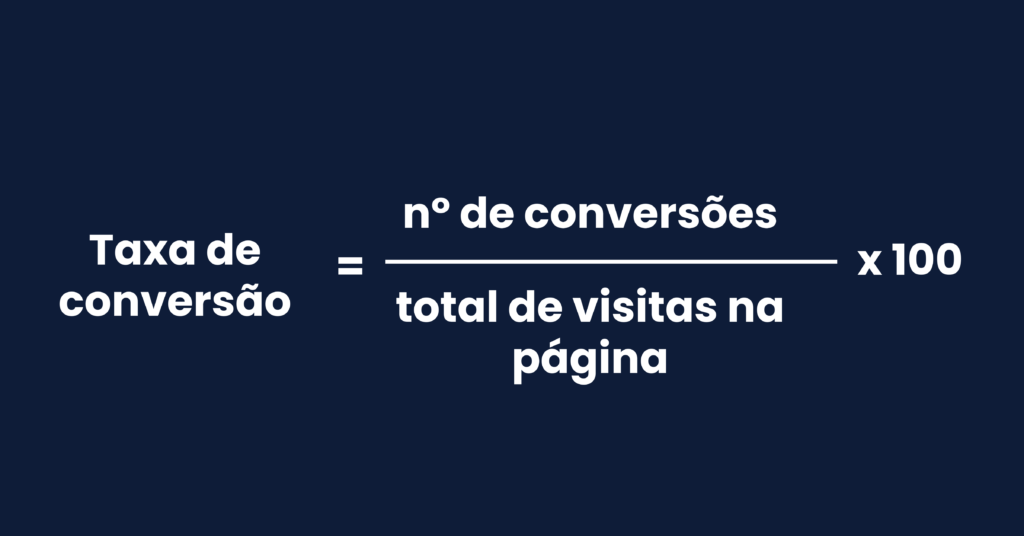 fórmula da taxa de conversão