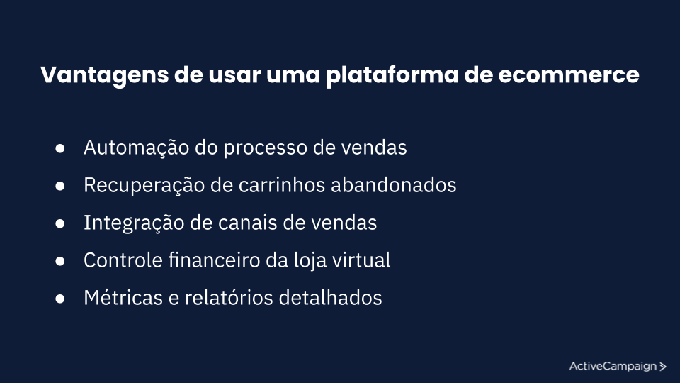 vantagens de usar uma plataforma de ecommerce