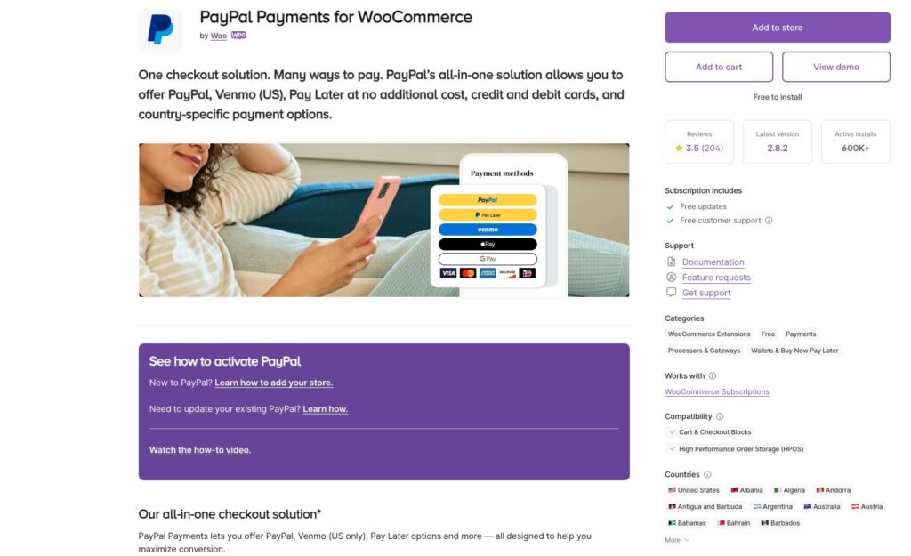 Paypal for woocoommerce payment gateway