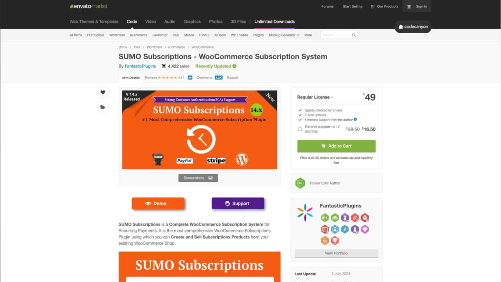 SUMO Subscriptions WooCommerce Subscription Plugin Landing Page