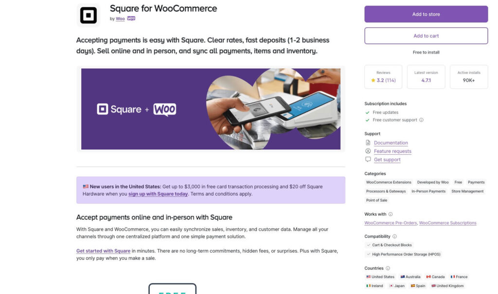 Square for WooCommerce Payment gateway