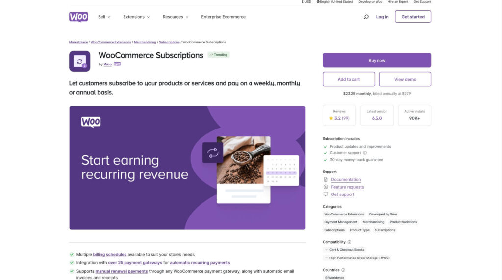 WooCommerce Subscriptions WooCommerce Subscription Plugin Landing Page